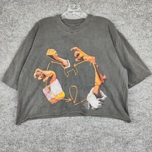 VTG Wu-Tang Clan Shirt Mens Large Gray Hand Graphic Protect Ya Neck Tee Hip Hop